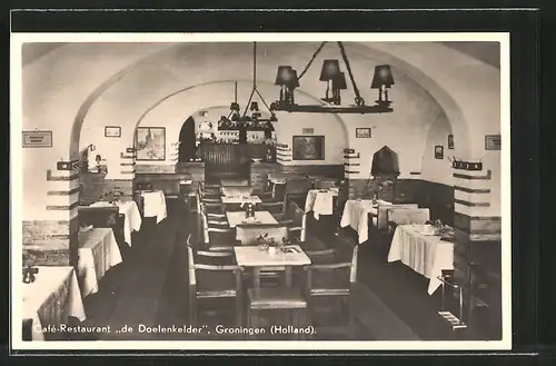 AK Groningen, Cafe Restaurant de Doelenkelder, Innenansicht
