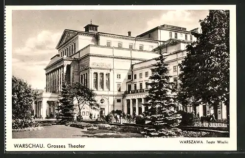 AK Warschau-Warszawa, Grosses Theater / Teatr Wielki