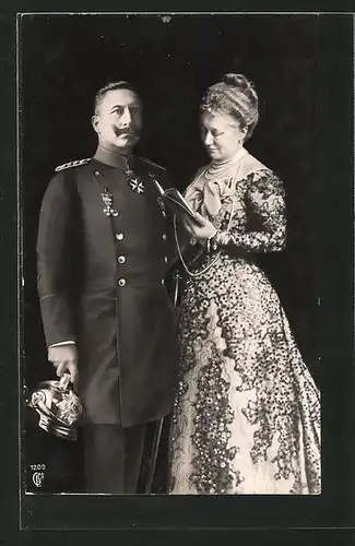 AK Kaiser Wilhelm II. nebst seiner Gattin