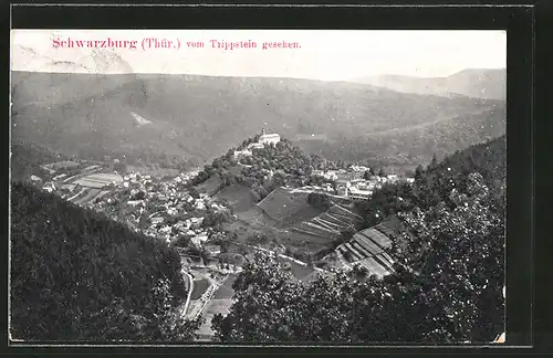 AK Schwarzburg, Blick vom Trippstein auf den Ort