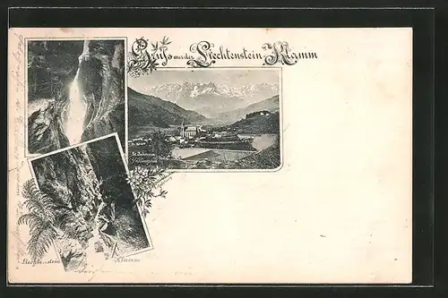 AK St. Johann im Pongau, Liechtenstein-Klamm, Blick in d. Klamm