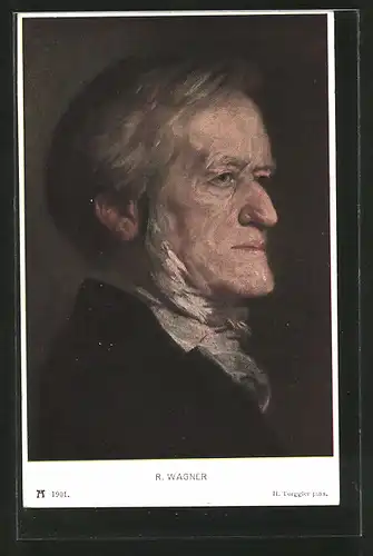 Künstler-AK Hermann Torggler: Portrait von Richard Wagner