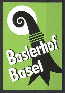 Kofferaufkleber Basel, Hotel Baslerhof