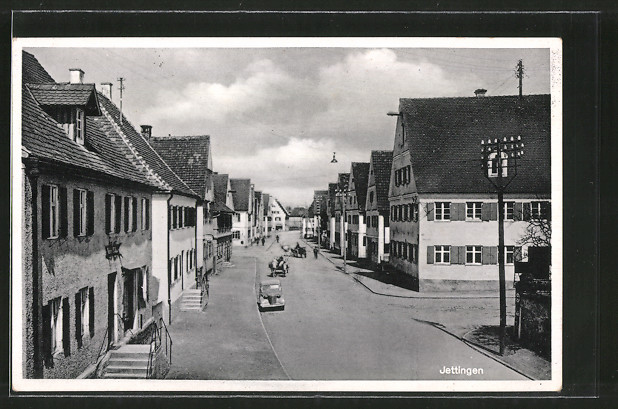 AK Jettingen, Strassenpartie mit Wohnhäusern Nr. 7020064 ...