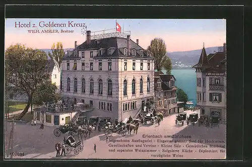AK Erlenbach am Zürichsee, Hotel zum goldenen Kreuz