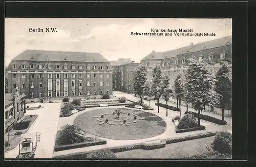 AK Berlin-Tiergarten, Krankenhaus Moabit, Schwesternhaus und Verwaltung