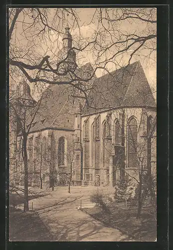 AK Coburg, Strassenpartie an der Moritzkirche