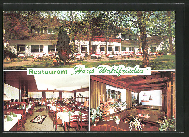 AK Dülmen, Restaurant "Haus Waldfrieden" am Wildpark Café ...
