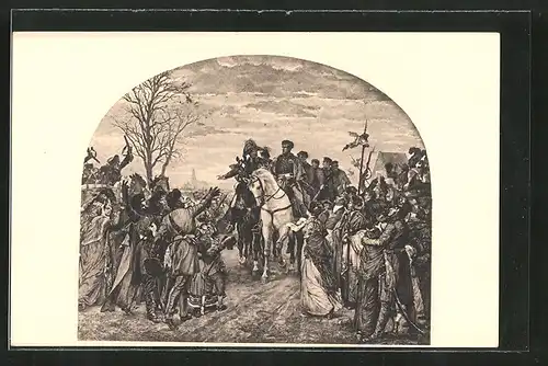 Künstler-AK Aufruf "An mein Volk" 1813, Befreiungskriege