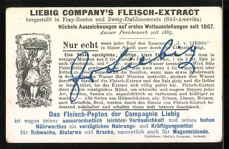 Sammelbild Liebig's Fleisch Extract, Karneval von Rom, Maskenball im Theater, Antike Komödie