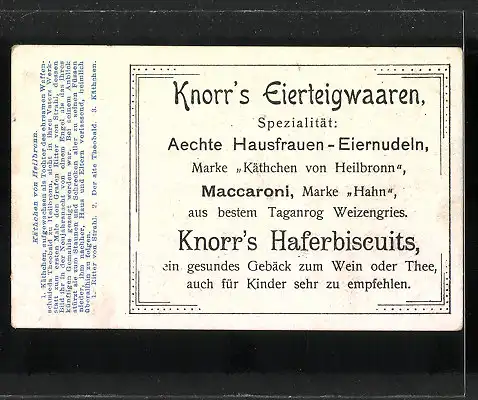 Sammelbild Heilbronn, Knorr AG, Kaethchen von Heilbronn No. 1, Mädchen kniet vor Ritter nieder