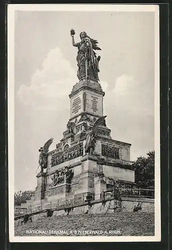 AK National-Denkmal auf dem Niederwald am Rhein