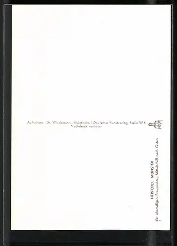 Foto-AK Deutscher Kunstverlag, Nr. 3: Mittelschiff vom Münster