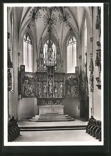 Foto-AK Deutscher Kunstverlag, Nr. 19: Blaubeuren, Altar im Benediktinerkloster