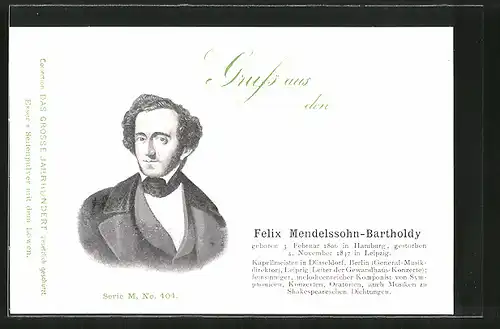 AK Felix Mendelsohn-Bartholdy, Komponist