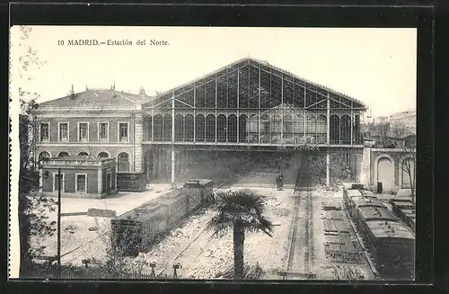 AK Madrid, Estación del Norte, Bahnhof, Eisenbahn