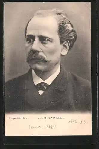 AK Porträt Komponist Jules Massenet