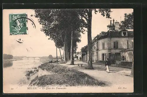 AK Melun, Le quai des fourneaux