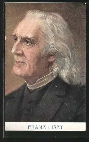 AK Porträt Komponist Franz Liszt im Alter