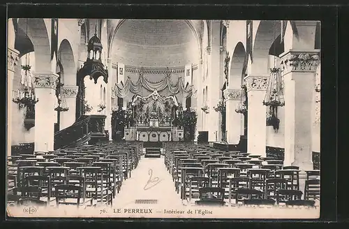 AK Le Perreux, Intérieur de l'Eglise, Innenraum der Kirche