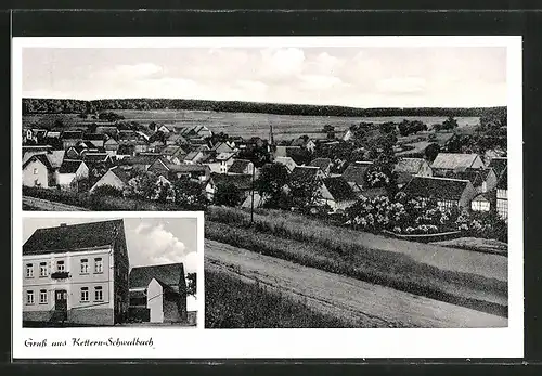 AK Ketternschwalbach, Ortspanorama vom Berg aus gesehen