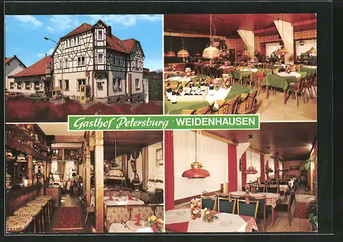AK Gladenbach-Weidenhausen, Gasthof "Petersburg", versch. Ansichten