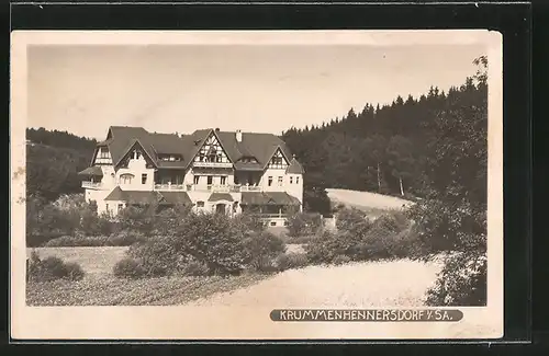 AK Krummenhennersdorf, Blick zum kirchlichen Bundeshaus