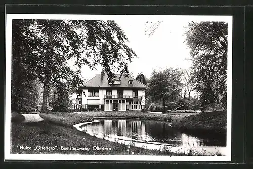 AK Beetsterzwaag-Olterterp, Huize "Olterterp" , Partie mit Gartenteich