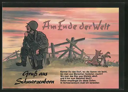 AK Schwarzenborn, Am Ende der Welt, Soldatenhumor, Bundeswehr