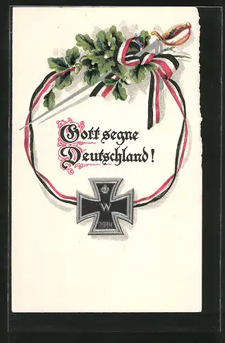 Präge-AK Gott segne Deutschland!, Eisernes Kreuz