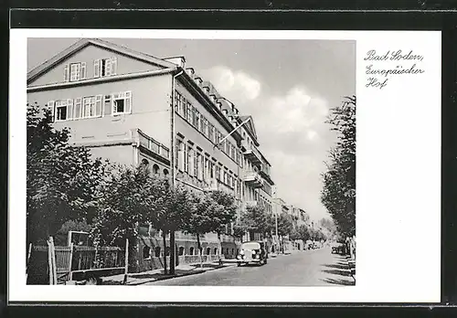 AK Bad Soden, Blick zum Hotel "Europäischer Hof"