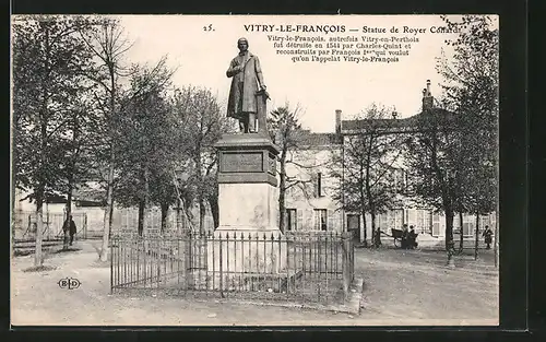 AK Vitry-le-Francois, statue de Royer Collard