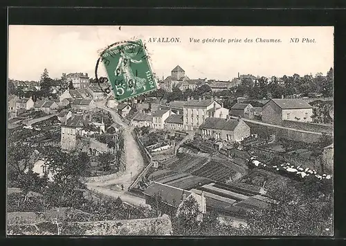 AK Avallon, vue générale prise des chaumes