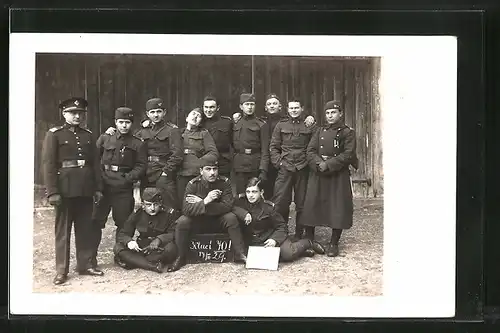 Foto-AK Kluci 70, tschechischer Kameraden in Uniform, 1929