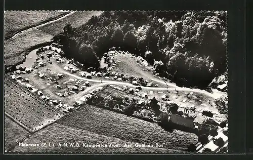 AK Meerssen, A.N.W.B. Kampeercentrum "Aan Geul en Bos" vom Flugzeug aus