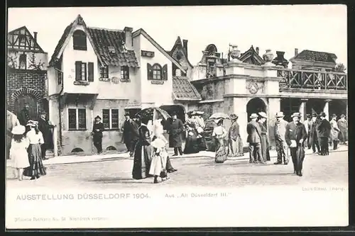 AK Düsseldorf, Ausstellung 1904, aus "Alt-Düsseldorf III"