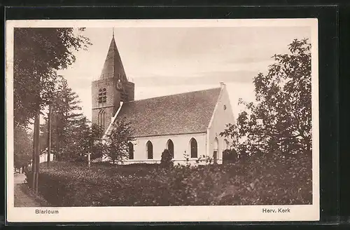 AK Blaricum, Herv. Kerk, Blick zur Kirche