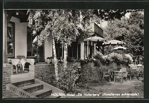 AK Holten, Hotel De Holterberg, Motiv der Terrasse