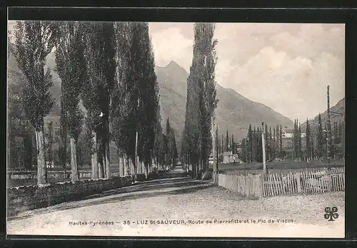 AK Luz-Saint-Sauveur, route de Pierrefitte et le pic de Viscos