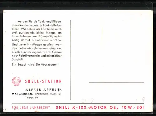 AK Tankstelle, Waschanlage der Shell-Station Alfred Appel jr.