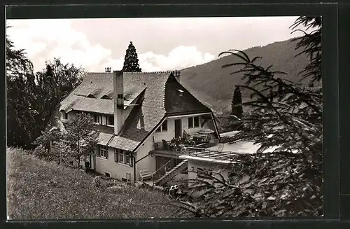 AK Badenweiler, Blick zum Haus Gottestreue