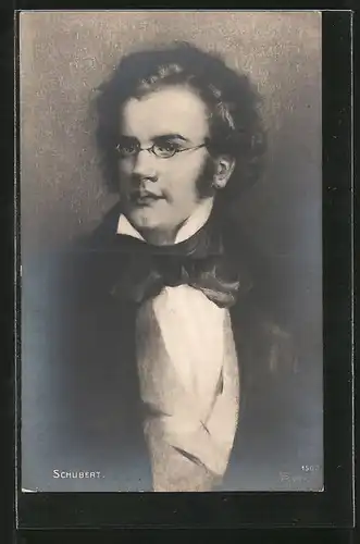 Künstler-AK Portrait des Komponisten Schubert