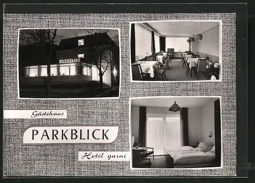 AK Bad Harzburg, Gästehaus "Parkblick" mit Speiseraum & Hotelzimmer