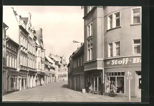 AK Zeitz, Wendische Strasse mit Fussgängerzone