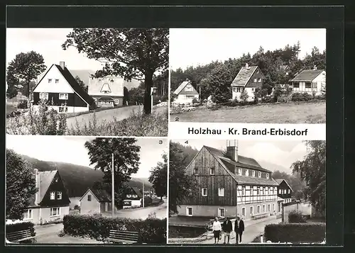 AK Holzhau, Partien mit Oberholzhau, Niederdorf & Ferienheim "Alte Mühle"