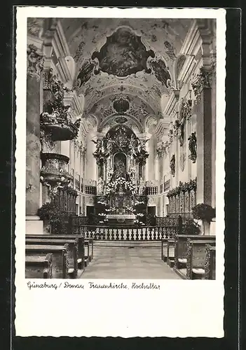 AK Günzburg, Frauenkirche, Hochaltar