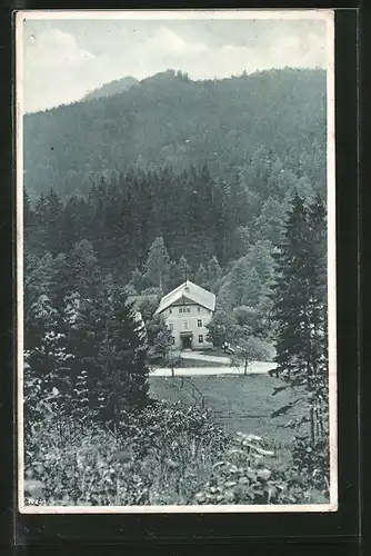 AK Kreischa, Blick auf das Gasthaus Teufelsmühle