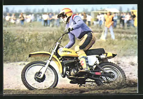 AK Motocross, Motorradrennen, Gerrit Wolsink auf Suzuki