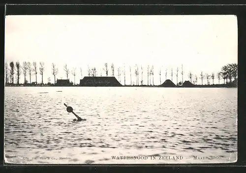 AK Watersnood in Zeeland, Hochwasser vom März 1906
