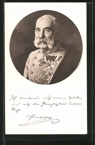 AK Kaiser Franz Josef I. von Österreich, Portrait